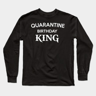 Men's Quarantine Birthday Shirt - Quarantine Birthday King T-shirt - Self Isolation Birthday Party Tee - Grey Raglan Shirt - Gift for Him Long Sleeve T-Shirt
